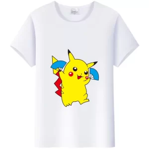 T-Shirt Blanc Pikachu Eventail