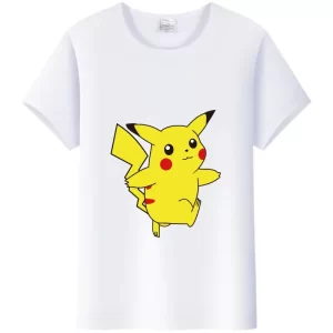 T-Shirt Blanc Pikachu Course