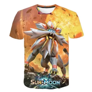 T-shirt Logo 3D Pokemon Solgaleo