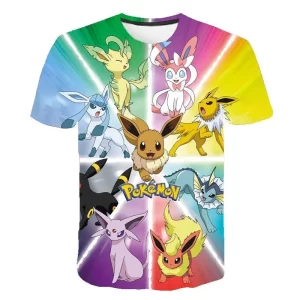 T-shirt Cartoon Pokemon Enfant Evoli Medley