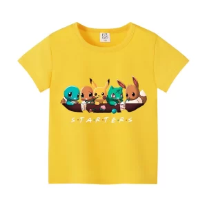 T-shirt Jaune Enfant Bébés Pokemon
