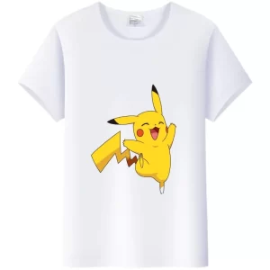 T-Shirt Blanc Pikachu Saut !