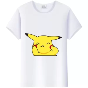 T-Shirt Blanc Pikachu Visage